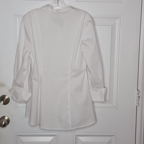 Marc New York Andrew Marc White Button Down Blouse NWT - Picture 3 of 11